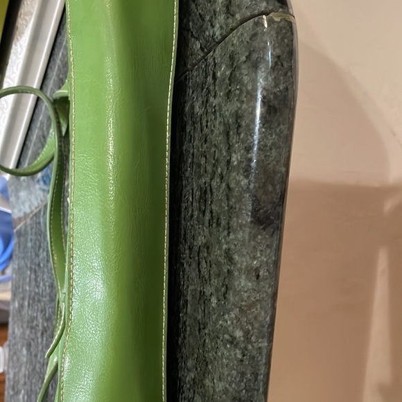 This is a beautiful green and gold mini Mcklien bag - Picture 10 of 10